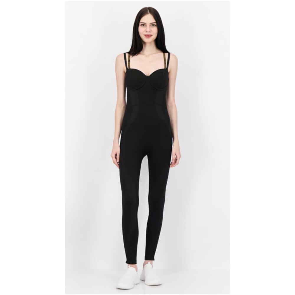 Adidas Ivy Park Jumpsuit Black Strappy Bodysuit Stretch WMNS XS Sporty Minimal